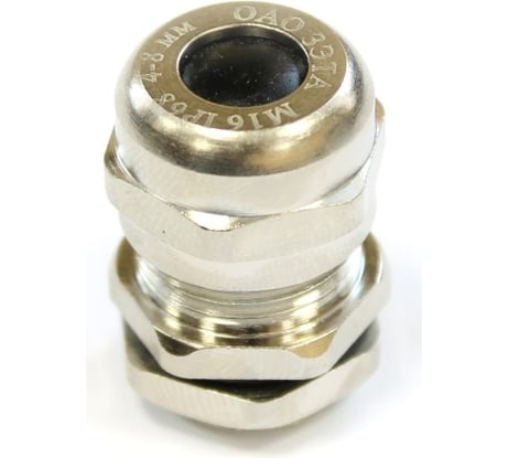 Кабельный ввод ГОФРОМАТИК м 10 латунный ут1,5 ip68 (d кабеля 3-6,5 мм) (уп.100шт) zeta30107