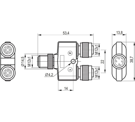 Соединитель к бесконтактному выключателю ТЕКО CS Y25R-3 07-00034333
