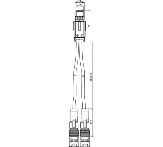 Соединитель к бесконтактному выключателю ТЕКО CS Y18I-3-0,3 07-00038330 1