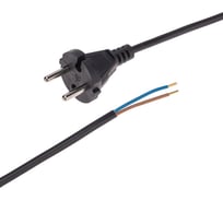 Электрический шнур с вилкой REXANT пвс 2x0,75 мм2 2м (черный) 11-1307