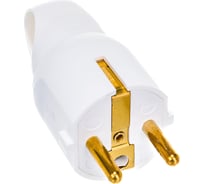Вилка Legrand 2К+3 серия Элиум 16 А с кольцом пластик винтовой зажим белый 050190