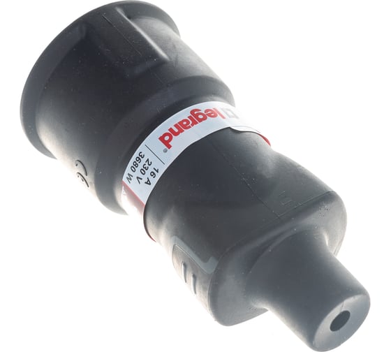 Розетка Legrand 2К+3 серия Элиум 16 А резина винтовой зажим чёрный 050197
