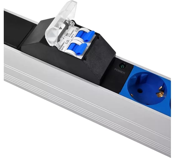 Блок силовых розеток Rem -32, вертикальный, неуправляемый, IEC 60320 С13, IEC 60320 С19x28, Shuko х 10, вход IEC 309, шнур 3 м, 1 863мм, однофазный 32А, автомат + индикатор, алюминий R-32-10S-24C13-4C19-A-I-1820-3-2P