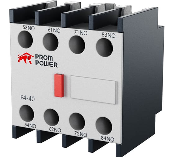 Блок вспомогательных контактов для контактора серии jlc1-d Prompower фронтального монтажа f4-22 2но+2нз F422
