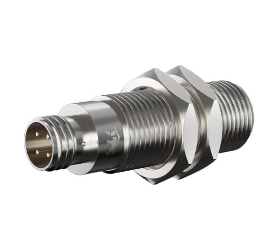 Индуктивный датчик Prompower kj118-d08pa-ds1248-ly, латунь, заподлицо, м18, 8 мм, pnp-но, разъем m12 KJ118D08PADS1248LY