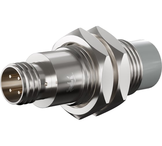 Индуктивный датчик Prompower kt118-d16pa-ds1253-ly, латунь, незаподлицо, м18, 16 мм, pnp-но, разъем м12 KT118D16PADS1253LY