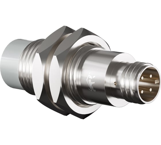 Индуктивный датчик Prompower kt118-d16pa-ds1253-ly, латунь, незаподлицо, м18, 16 мм, pnp-но, разъем м12 KT118D16PADS1253LY