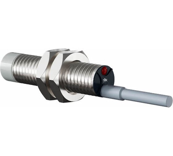 Индуктивный датчик Prompower kt112-d08pa-d350-ly, латунь, незаподлицо, м12, 8 мм, pnp-но, кабель 2 метра KT112D08PAD350LY 1