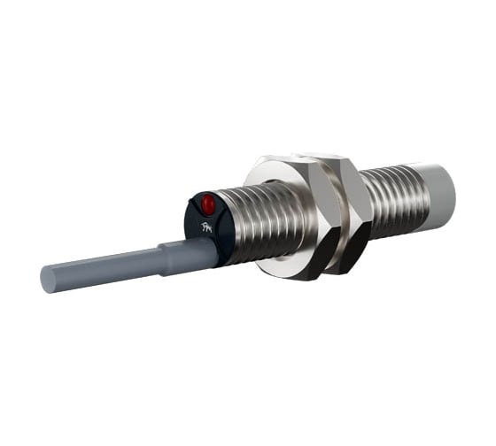 Индуктивный датчик Prompower kt112-d08na-d350-ly, латунь, незаподлицо, м12, 8 мм, npn-но, кабель 2 метра KT112D08NAD350LY