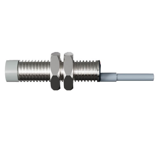 Индуктивный датчик Prompower kt112-d08na-d350-ly, латунь, незаподлицо, м12, 8 мм, npn-но, кабель 2 метра KT112D08NAD350LY