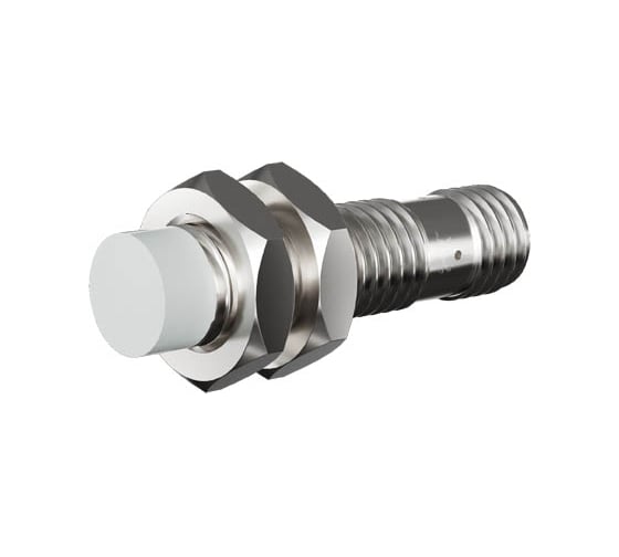 Индуктивный датчик Prompower kt112-d08na-ds1250-ly, латунь, незаподлицо, м12, 8 мм, npn-но, разъем м12 KT112D08NADS1250LY