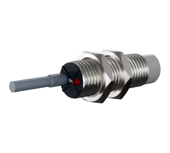 Индуктивный датчик Prompower kt118-d16pa-d355-ly, латунь, незаподлицо, м18, 16 мм, pnp-но, кабель 2 метра KT118D16PAD355LY