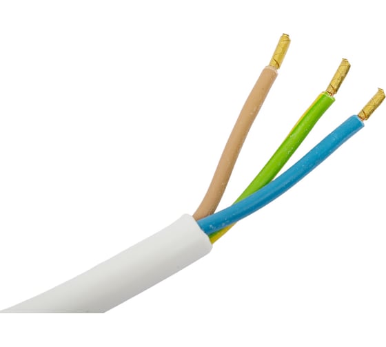Электрический шнур с вилкой REXANT пвс 3x1,5 мм2 3м (белый) 11-1325