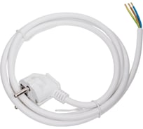 Электрический шнур с вилкой REXANT пвс 3x1,5 мм2 1,5м (белый) 11-1323