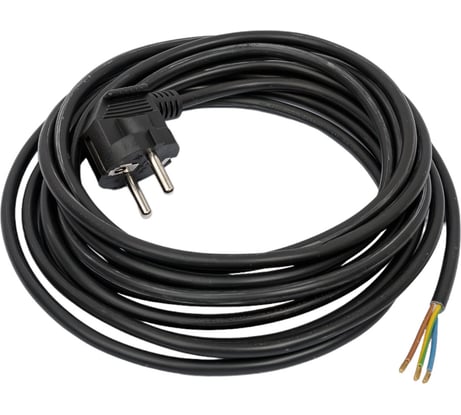 Электрический шнур с вилкой REXANT пвс 3x0,75 мм2 5м (черный) 11-1309