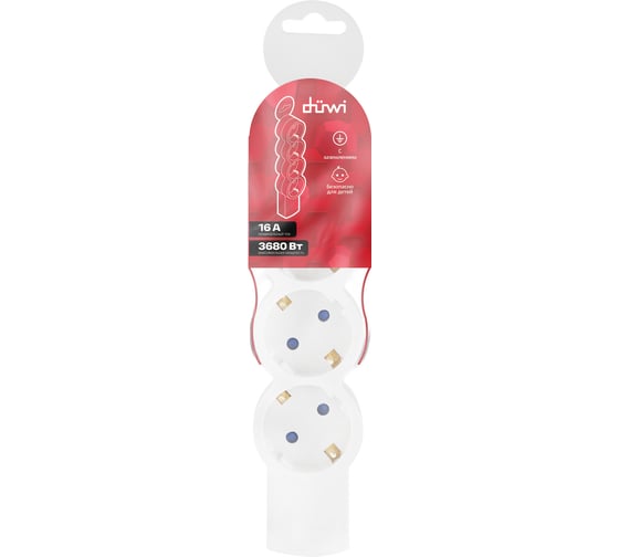 Розеточная колодка duwi Quick Fix 4 гн. с/з защ.шторки 16А 32020 5