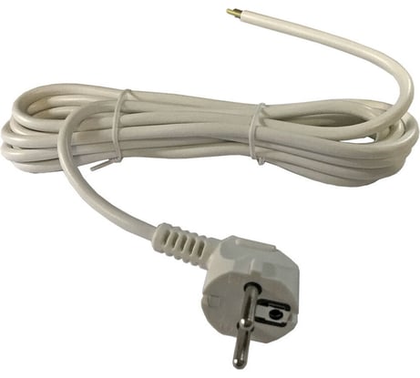 Сетевой шнур RUCELF ПВС-ВП 3х0,75 S22 белый 3 м 00-00003057