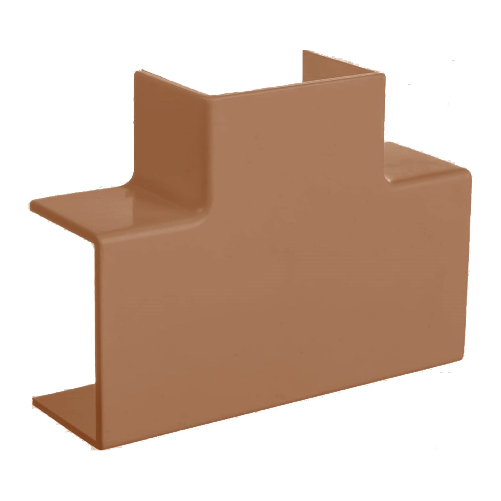 Накладной тройник 90 градусов для РКК 20x10 Рувинил коричневый 20 шт ...