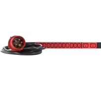 Блок силовых розеток Rem -MC, IEC 60309 C13x36, IEC 60320 С19x6, вход IEC 320 309 3PN, шнур 3 м, 1863x45x60 мм (ВхШхГ), 16А, для шкафов, алюминий R-MC8-3x16-36C13-6C19-MI-1820-3-3PN