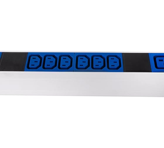 Блок силовых розеток Rem -MC, IEC 60309 C13x36, IEC 60320 С19x6, вход IEC 320 309 3PN, шнур 3 м, 1863x45x60 мм (ВхШхГ), 32А, для шкафов, автомат, алюминий, с контроллером R-MC1-32-36C13-6C19-A-MI-1820-3-2P