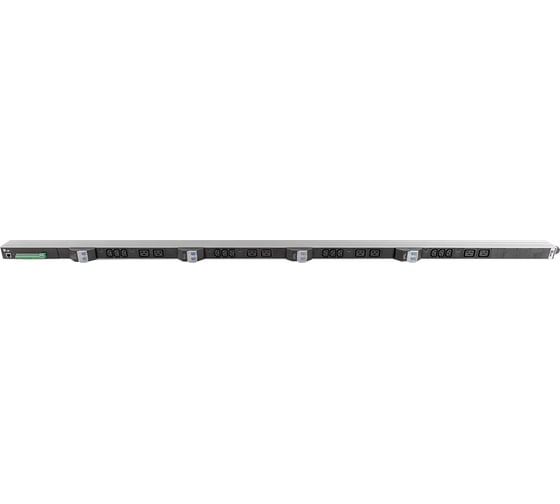 Блок силовых розеток Rem, IEC 60320 С13x12, IEC 60320 С19x8, вход колодка, 1863x45x60 мм (ВхШхГ), 32А, автомат, алюминий, с мониторингом R-MC1-32-4x3C13-4x2C19-A-1820-K