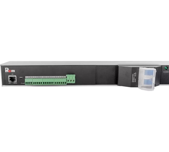 Блок силовых розеток Rem -MC, IEC 60309 C13x24, IEC 60320 С19x6, вход IEC 320 309 3PN, шнур 3 м, 1463x45x60 мм (ВхШхГ), 32А, для шкафов, автомат, алюминий R-MC1-32-24C13-6C19-A-MI-1420-3-2P