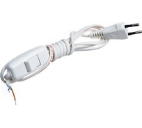 Сетевой шнур СПб УПП-5 с вилкой и проходным выключателем LEZARD, ШВВП 2x0,5 белый 1,7м СПб УПП-5 99928669