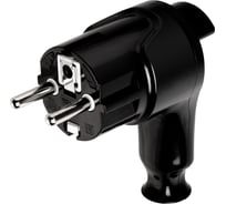 Угловая вилка TDM ELECTRIC c/з черная с кнопкой извлечения из сети 16а 250в SQ1806-0399