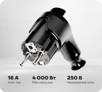 Угловая вилка TDM ELECTRIC c/з черная с кнопкой извлечения из сети 16а 250в SQ1806-0399