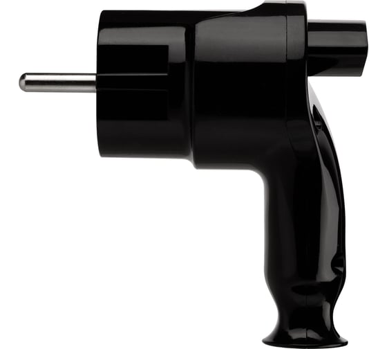 Угловая вилка TDM ELECTRIC c/з черная с кнопкой извлечения из сети 16а 250в SQ1806-0399