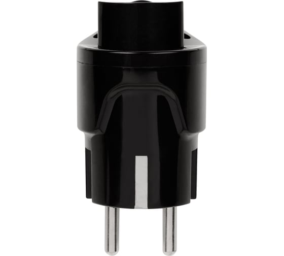 Угловая вилка TDM ELECTRIC c/з черная с кнопкой извлечения из сети 16а 250в SQ1806-0399