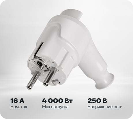 Вилка угловая c/з белая с кнопкой извлечения из сети 16а 250в TDM ELECTRIC SQ1806-0398