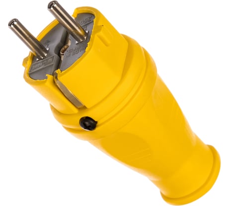 Прямая вилка Alfa с з/к евро желтая 91606