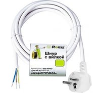 Шнур DORI ПВС 3х0,75 с вилкой 3,0 м белый 41658