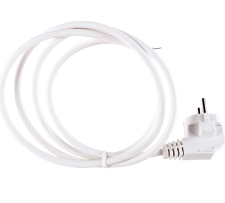 Шнур DORI ПВС 3х0,75 с вилкой 1,5 м белый 41634