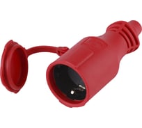 Кабельная розетка ЭРА R6R I P44 каучук c/з 16A красная Б0019196