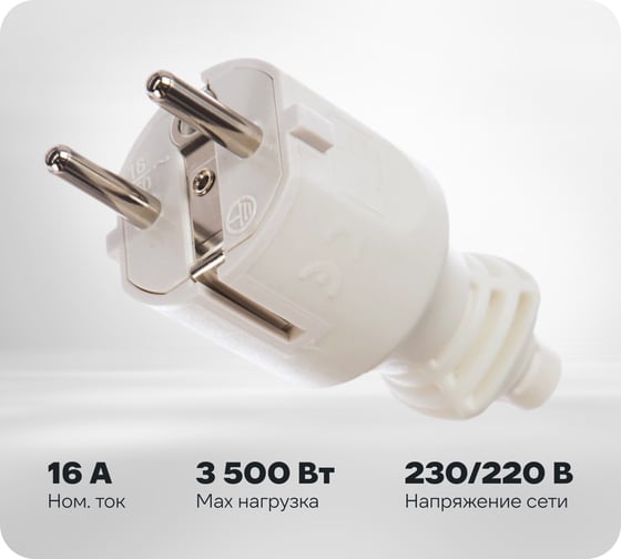 Вилка ЭРА V4W c/з 16A прямой ввод белая Б0019188