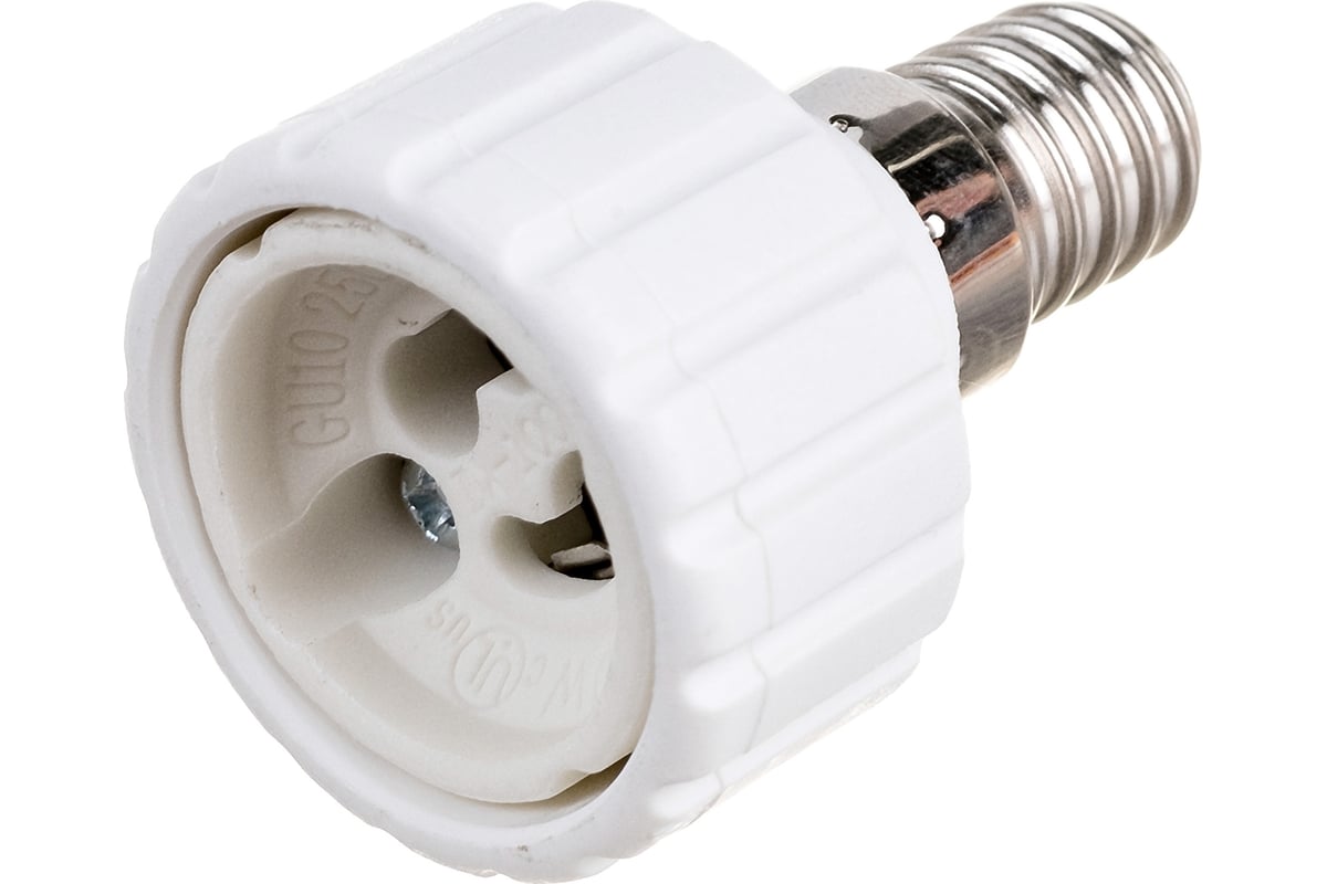 Переходник ЭРА E14-GU10, белый Б0027979 - выгодная цена, отзывы ...