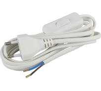 Шнур для бра ЭРА BR2W 2x0.75мм2 1,8м с выкл белый Б0026325