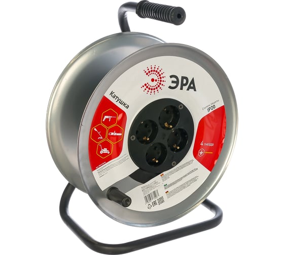 Металлическая катушка ЭРА K-M-4z с заземлением 4гн Б0033026