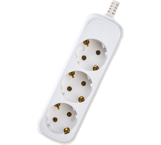 Колодка ЭРА KX-3e 3 розетки, с зазeмлением Б0028338