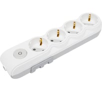 4-местная колодка Ovivo с заземлением, с выключателем, 700-000000-124