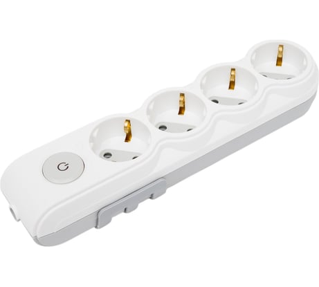 4-местная колодка Ovivo с заземлением, с выключателем, 700-000000-124