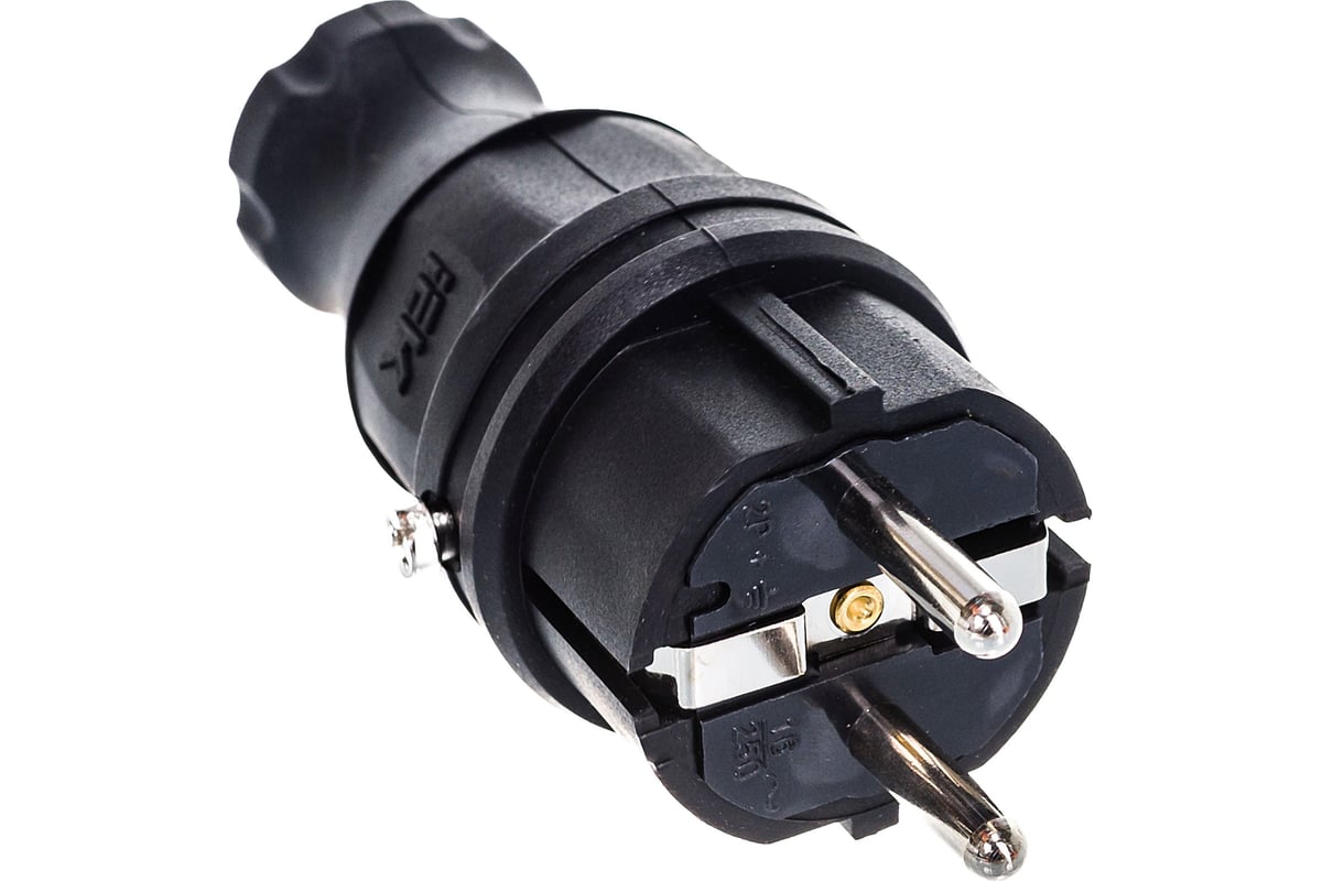 Электрическая прямая вилка IEK ОМЕГА с заземлением IP44 ВБп3-1-0м ИЭК ...