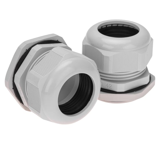 Кабельный ввод REXANT pg-42 (30-38 мм) серый 20 шт 07-8042 1