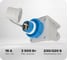 Кабельная настенная угловая вилка TP Electric синий 16a/240в/2p+e/ip68 3101-405-0900 1