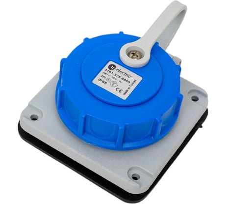 Кабельная встраиваемая панельная розетка TP Electric (60x60) синий 16a/240в/2p+e/ip68 3101-375-0900