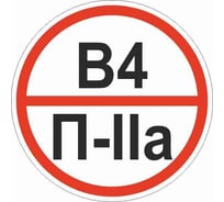 Знак EKF "Категории помещения по взрывопожарной и пожарной опасности В4 П-IIа" 200x200 мм, пластик ГОСТ Р 12.4.026-2015 pn-b4-p-lla