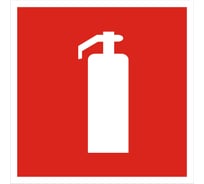 Знак EKF F 04 "Огнетушитель" 200x200 мм, пластик с покрытием фотолюминесцентным ГОСТ Р 12.4.026-2001 pn-f-04-f