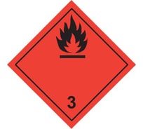 Знак EKF для маркировки опасных грузов "Кл.3" 250x250 мм, пленка самоклеящаяся ГОСТ 19433-88 an-7-03